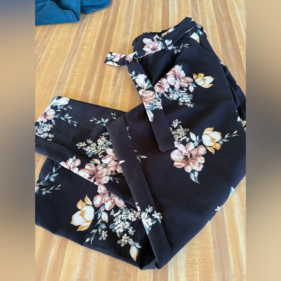 Black floral dress pants - Picture 5 of 6
